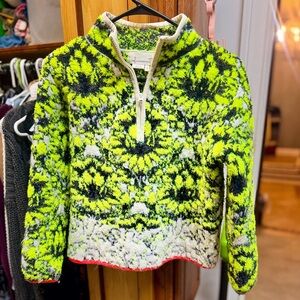 Anthropologie Yellow and Black Cowl Neck Sweater with Playful Design